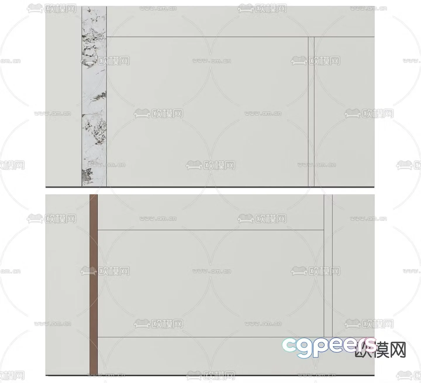Sofa background wall 3d model