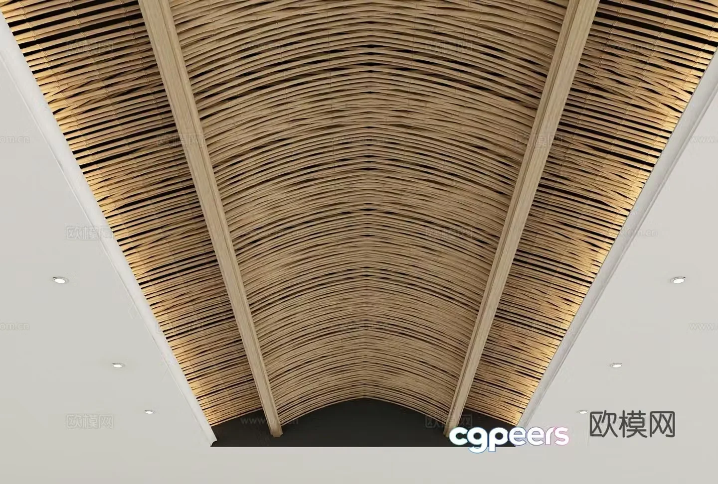 New Chinese style ceiling 3D model