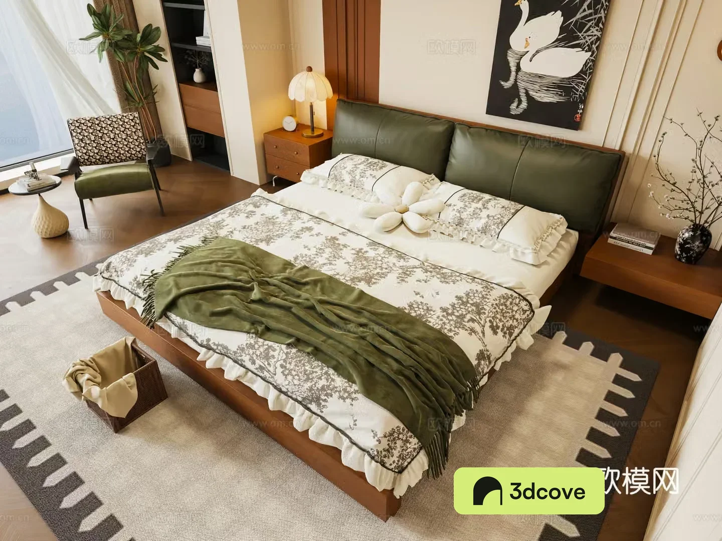 French mid -bedroom bed