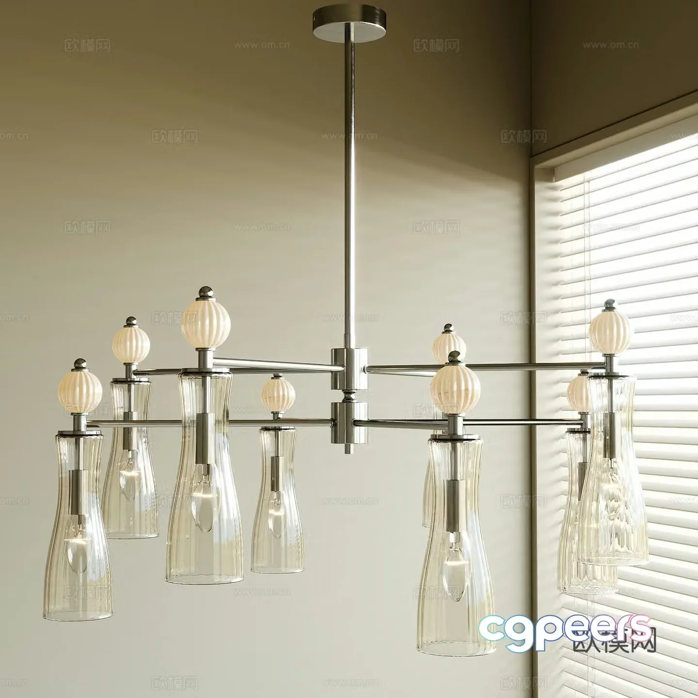 Modern chandelier 3d model