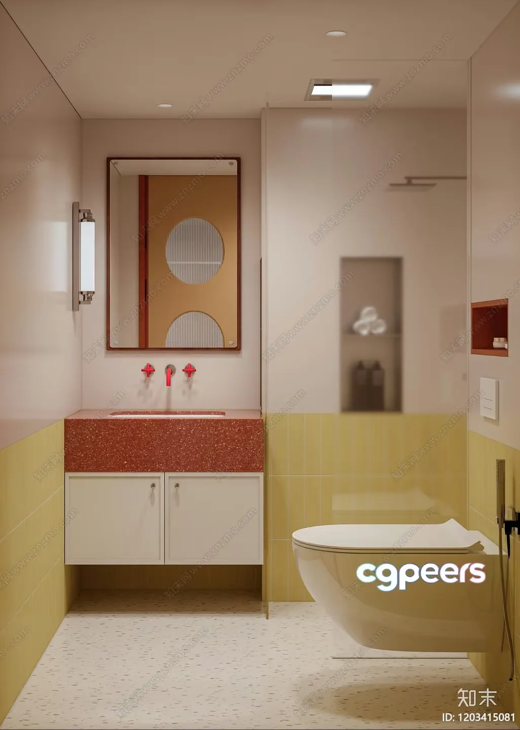 Modern Bathroom 3D Model – 4184 – CORONA Render