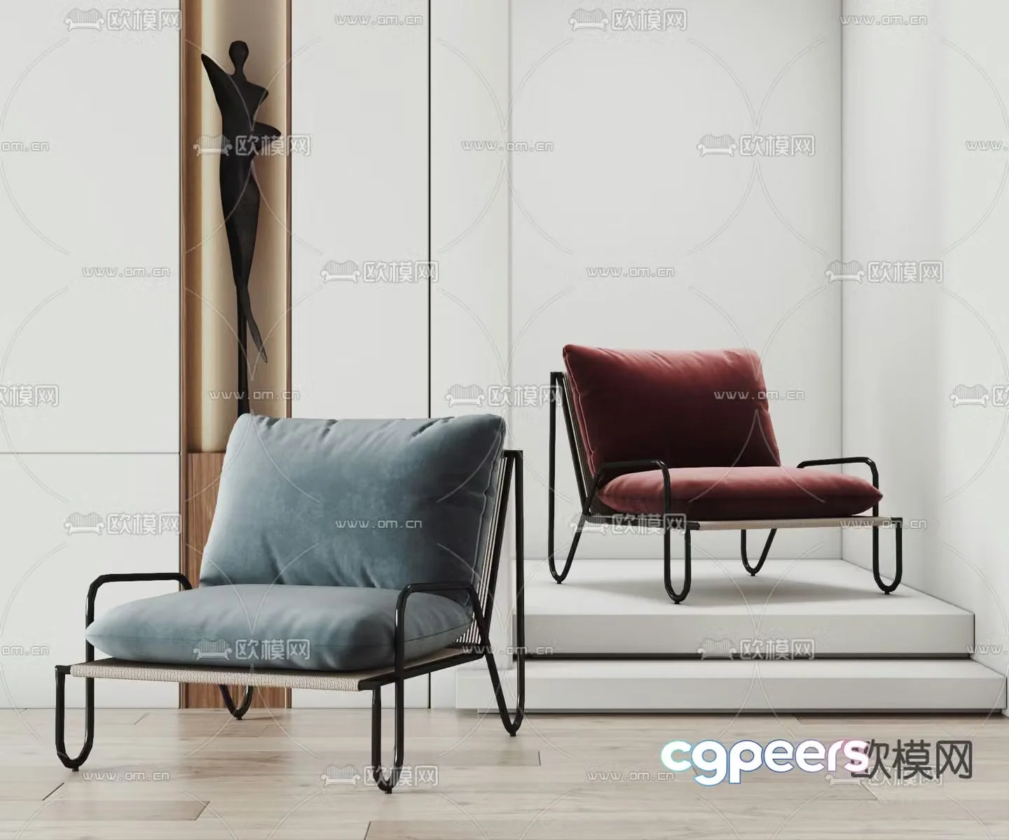 Pertica lounge chair 3d model