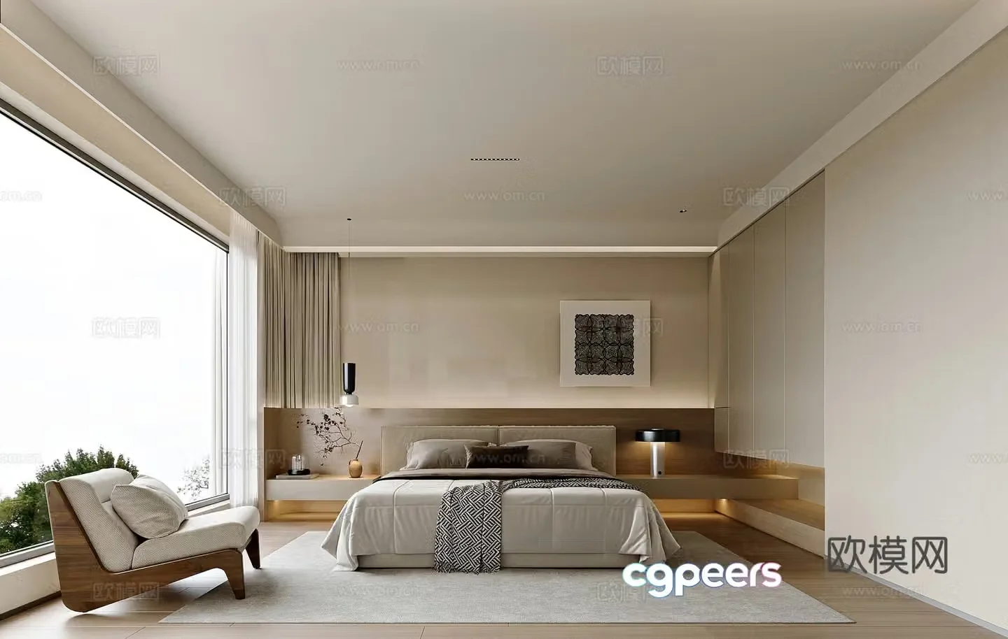 Medieval style bedroom master bedroom 3d model