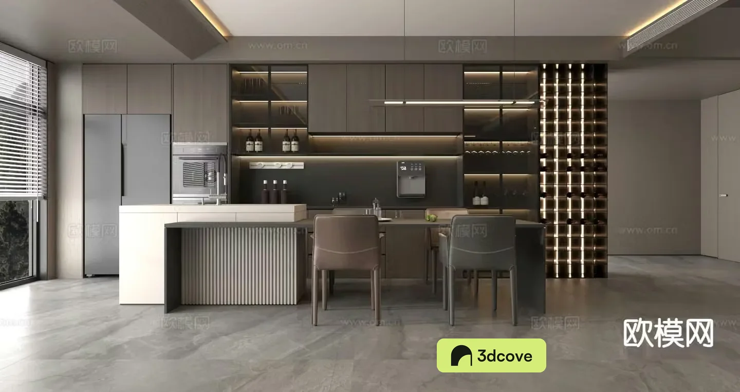 Modern island restaurant