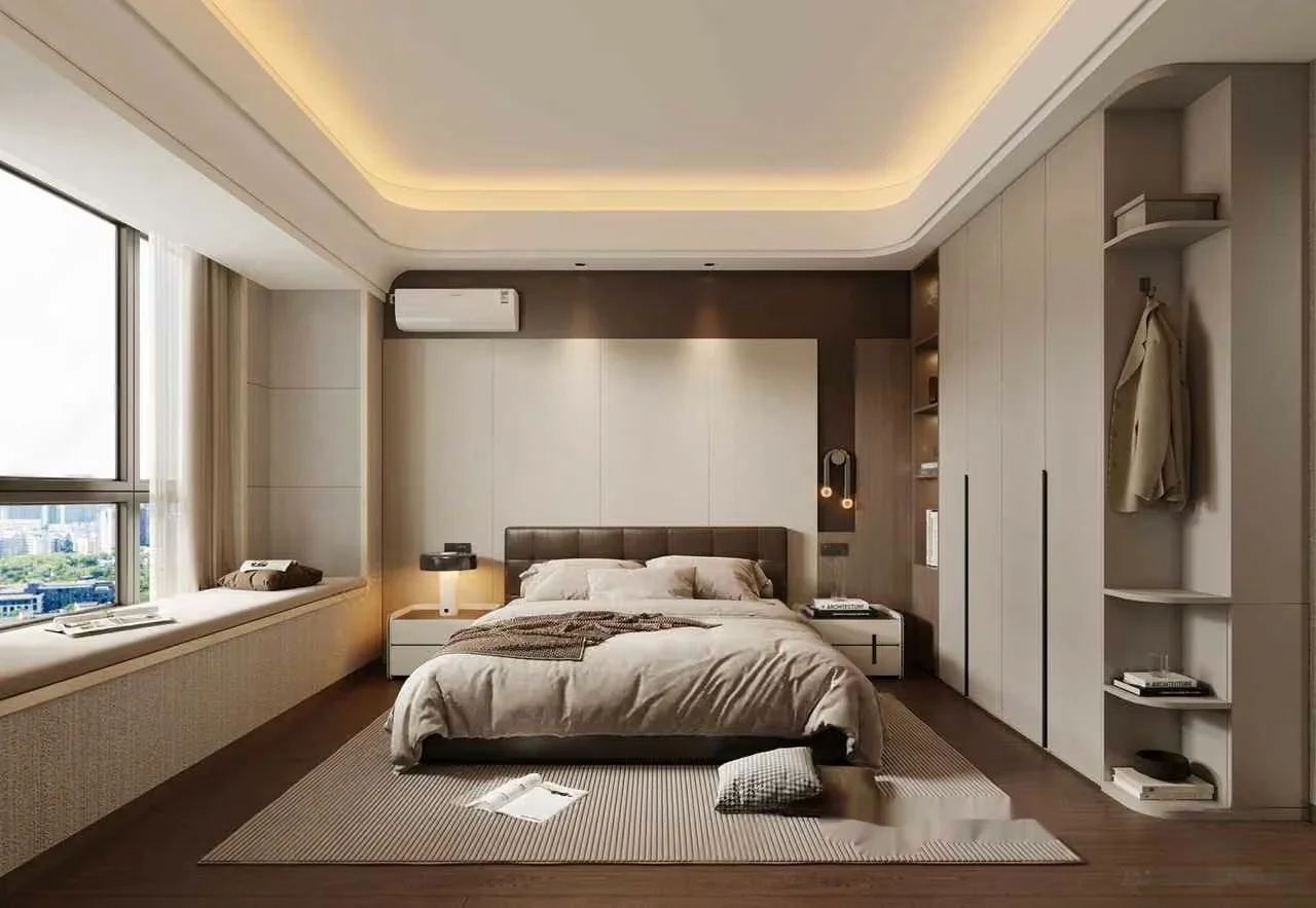 Modern Minimalist Bedroom 3D Model – 10557 – VRAY Render
