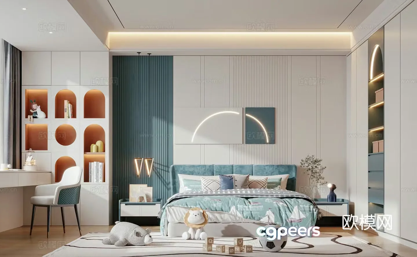 Modern children’s room 3d model