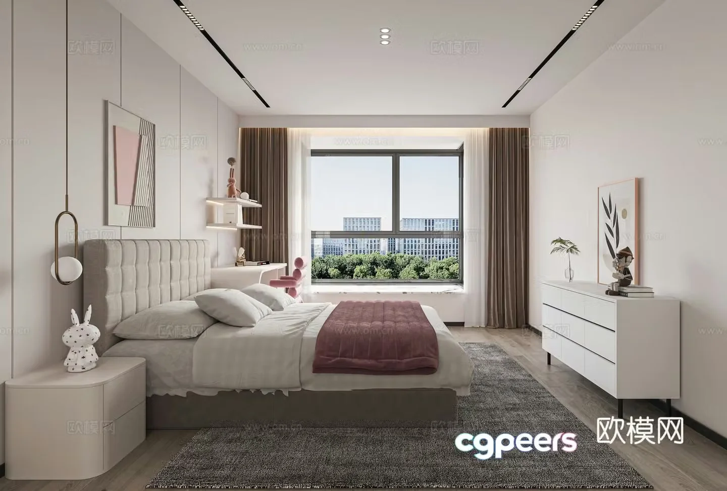Modern daughter room 3d model