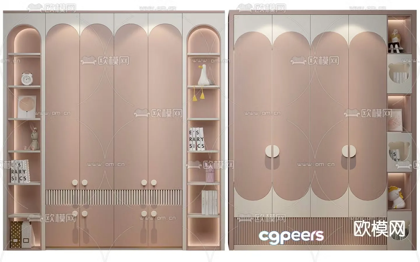 Modern children’s wardrobe 3d model
