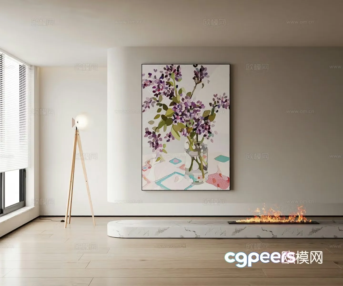 Modern decorative painting 3d model