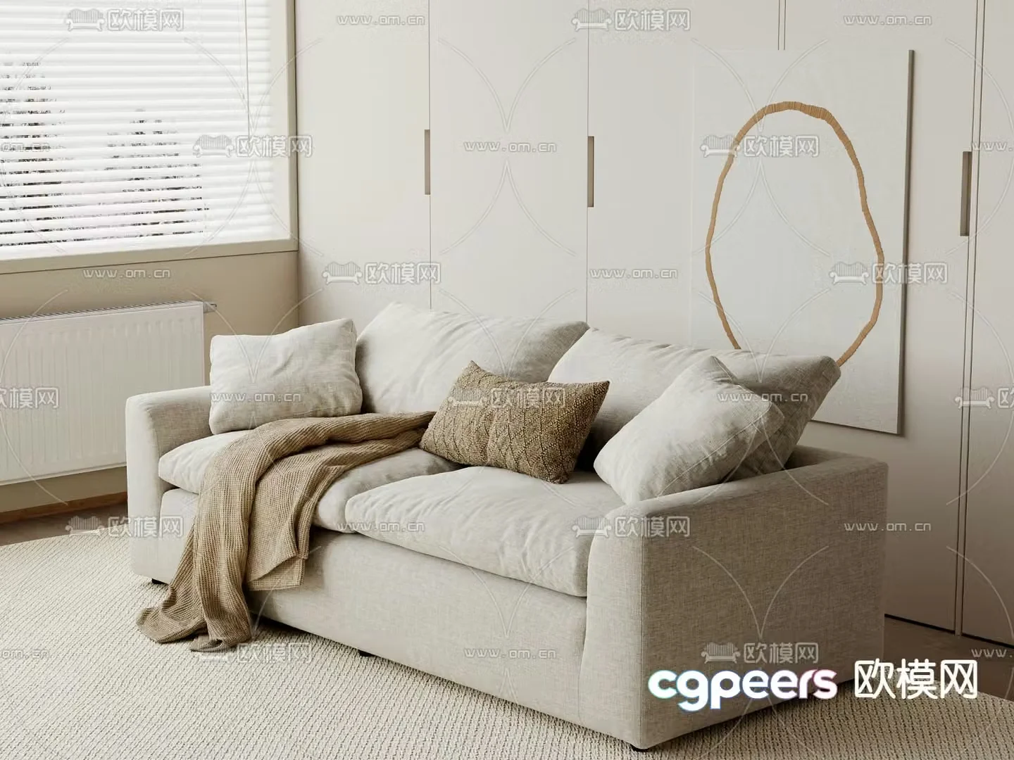 Double sofa 3d model