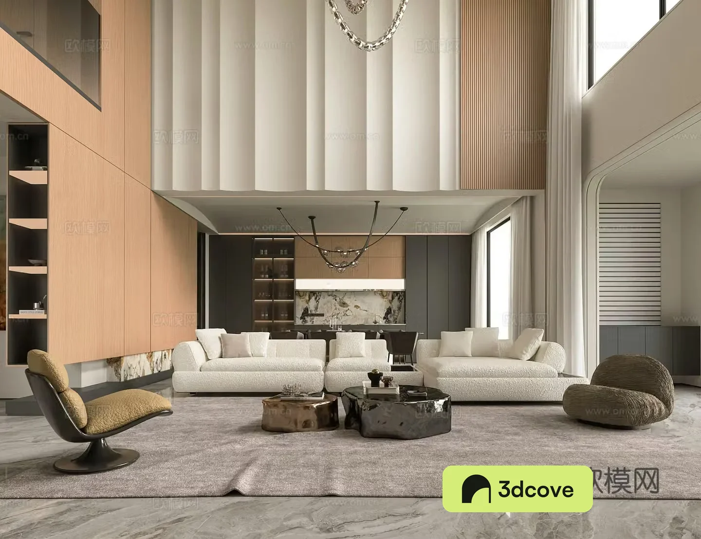 Modern Italian villa living room