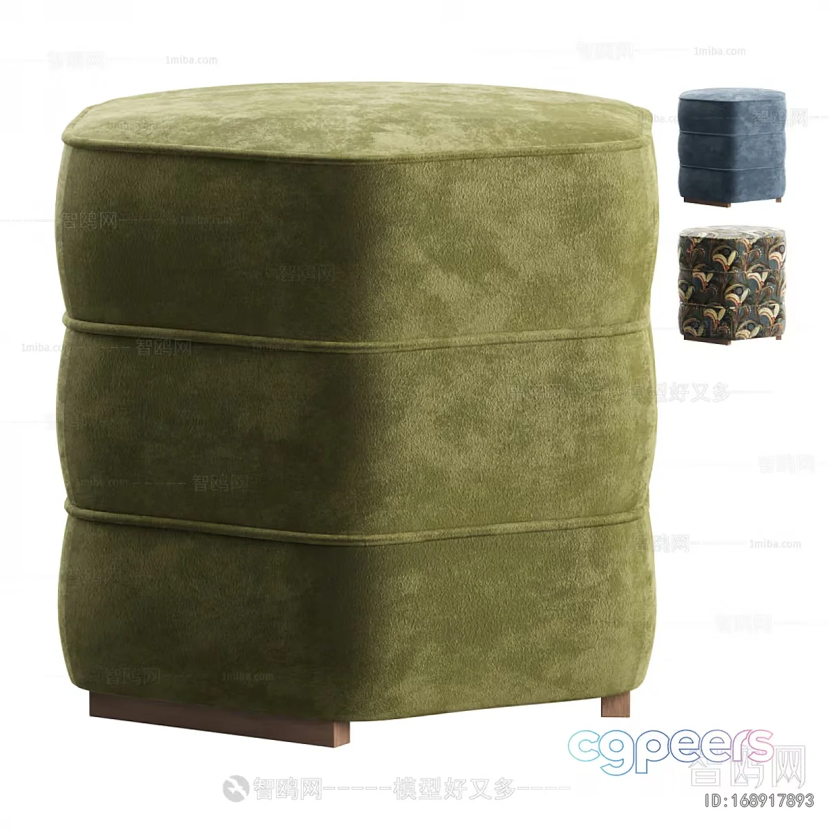 Green Ottoman 3D Model – 18494 – VRAY Render