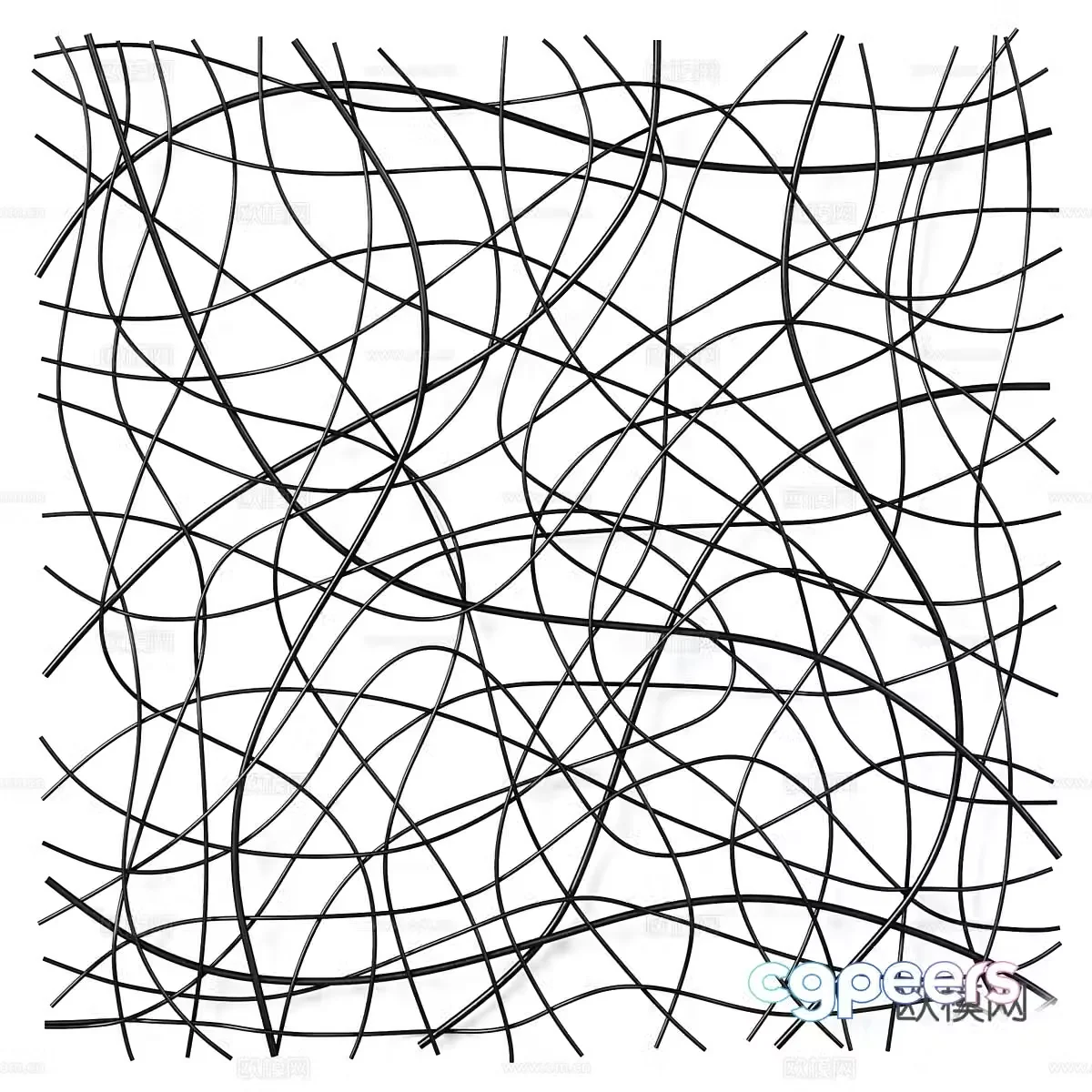 Modern minimalist Wayfair abstract geometric wall decoration 3d model