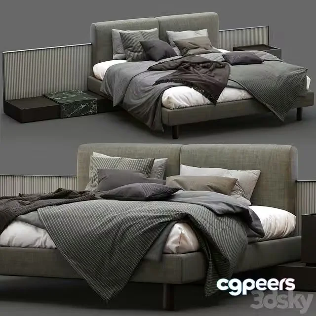 3ds Max Free – Meridiani Bed CLIFF