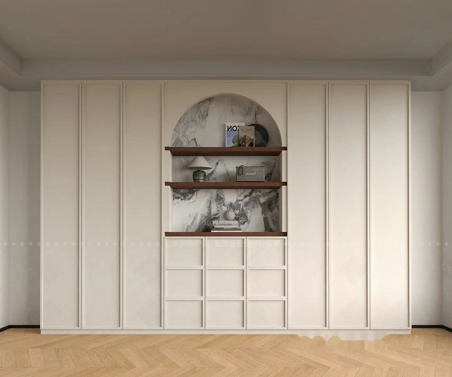 Modern Wall Shelving 3D Model – 6888 – VRAY Render