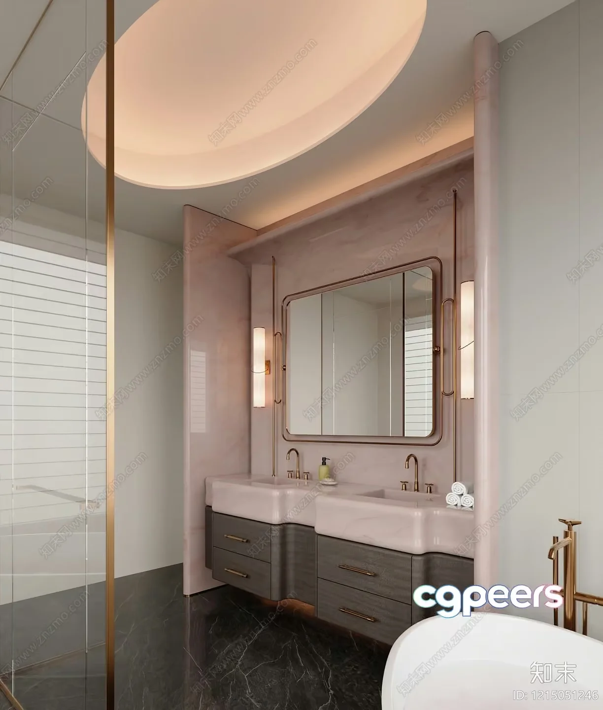 Modern Bathroom Vanity 3D Model – 9653 – VRAY Render