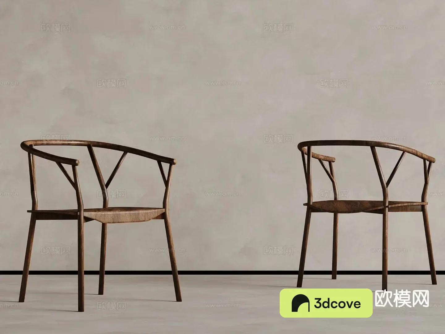Medieval style leisure chair armless wooden chair