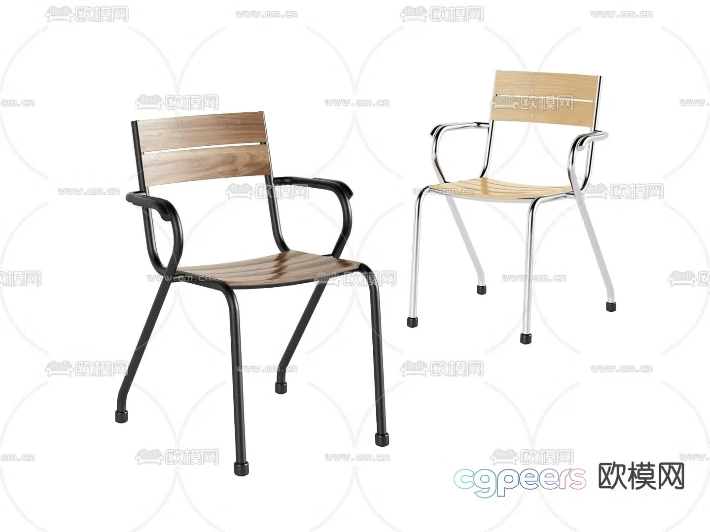Simple chair dining chair 3d model