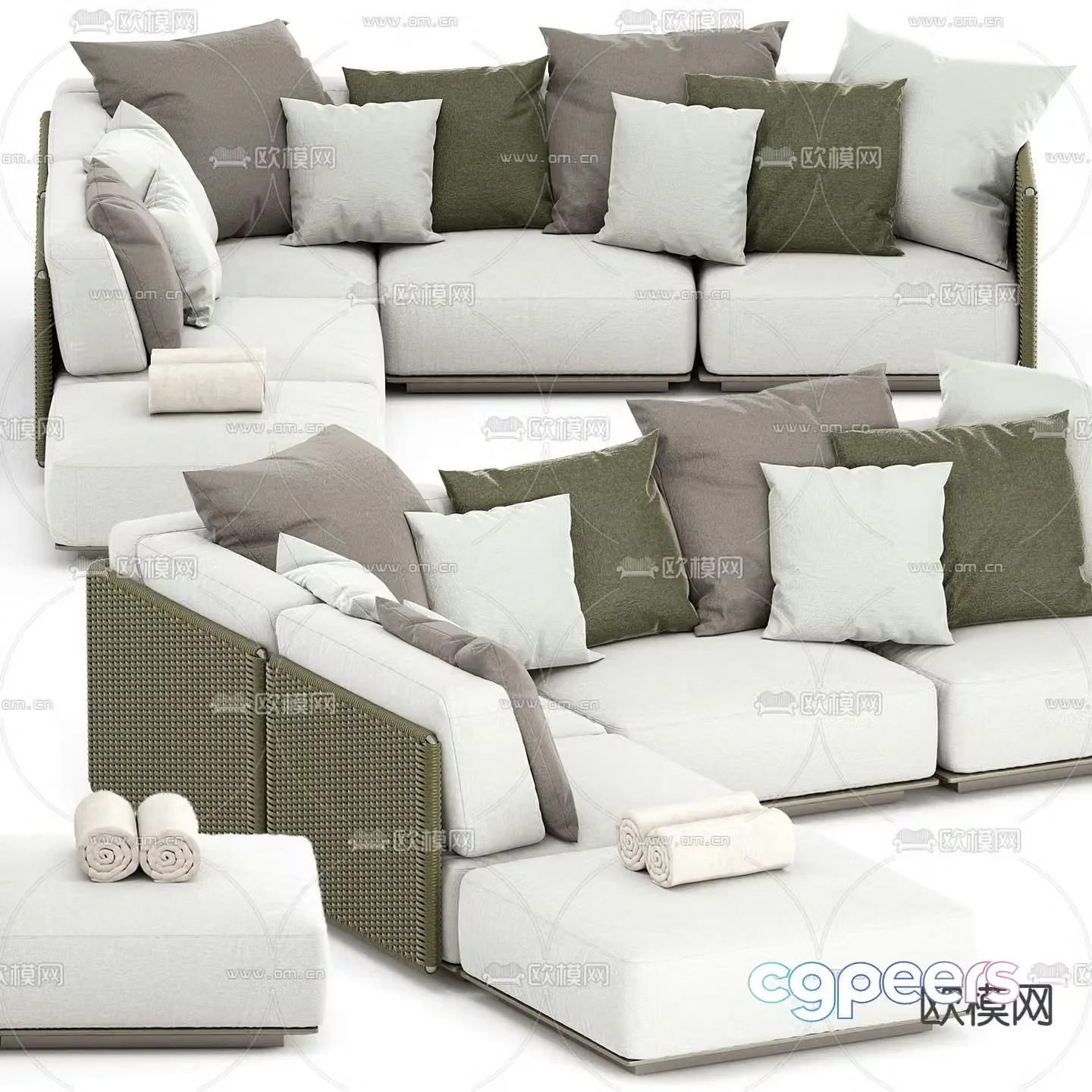 FLEXFORM corner sofa 3d model