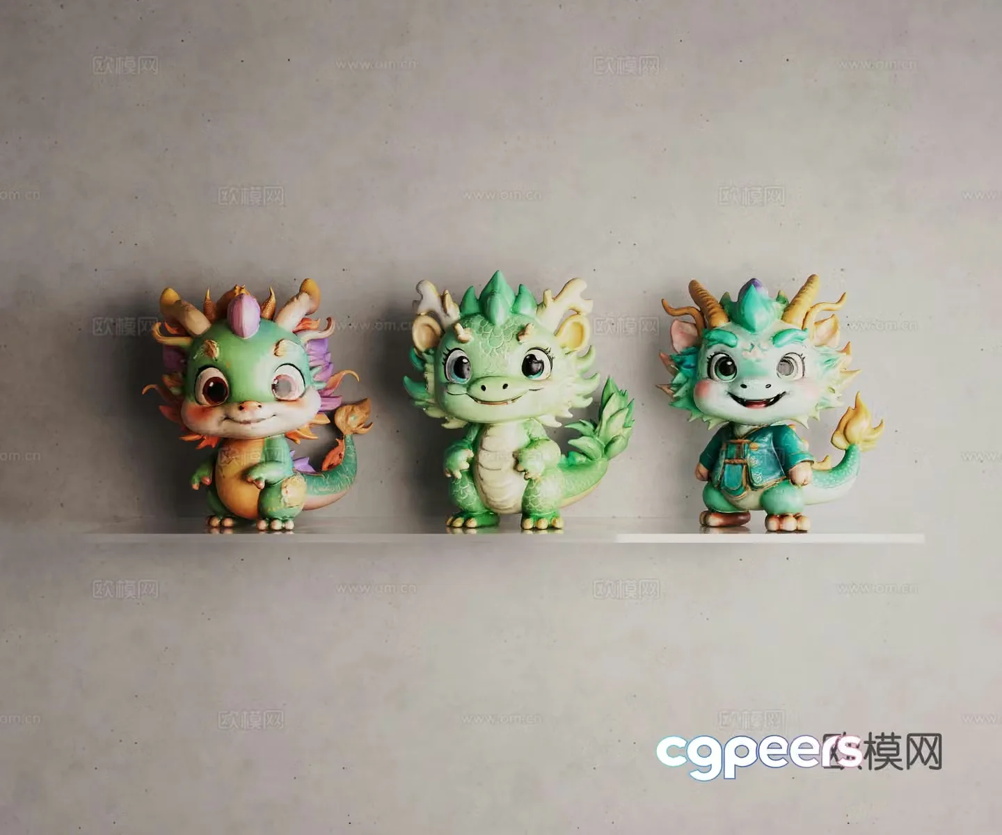 Dragon hand office doll ornaments 3d model