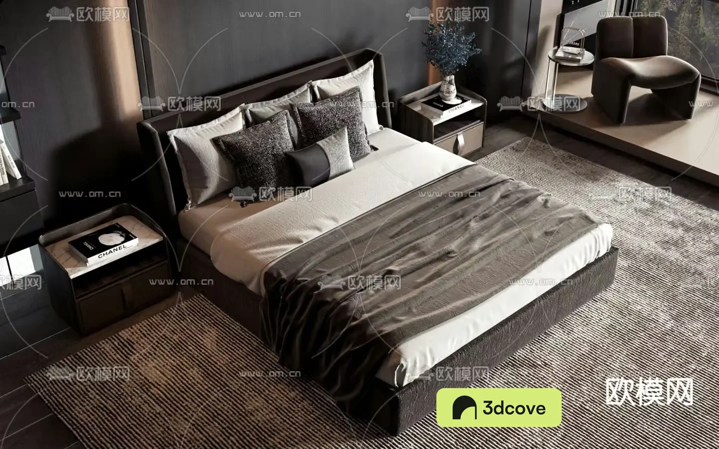 Modern double bed