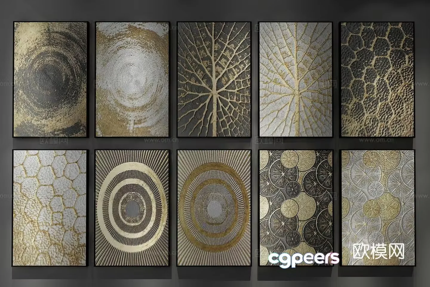 Modern minimalist decorative painting 3d model