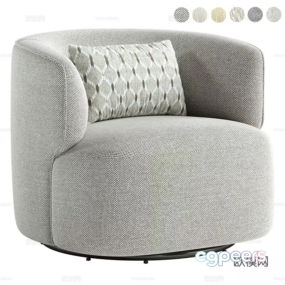 Modern cream style casual sofa 3d model