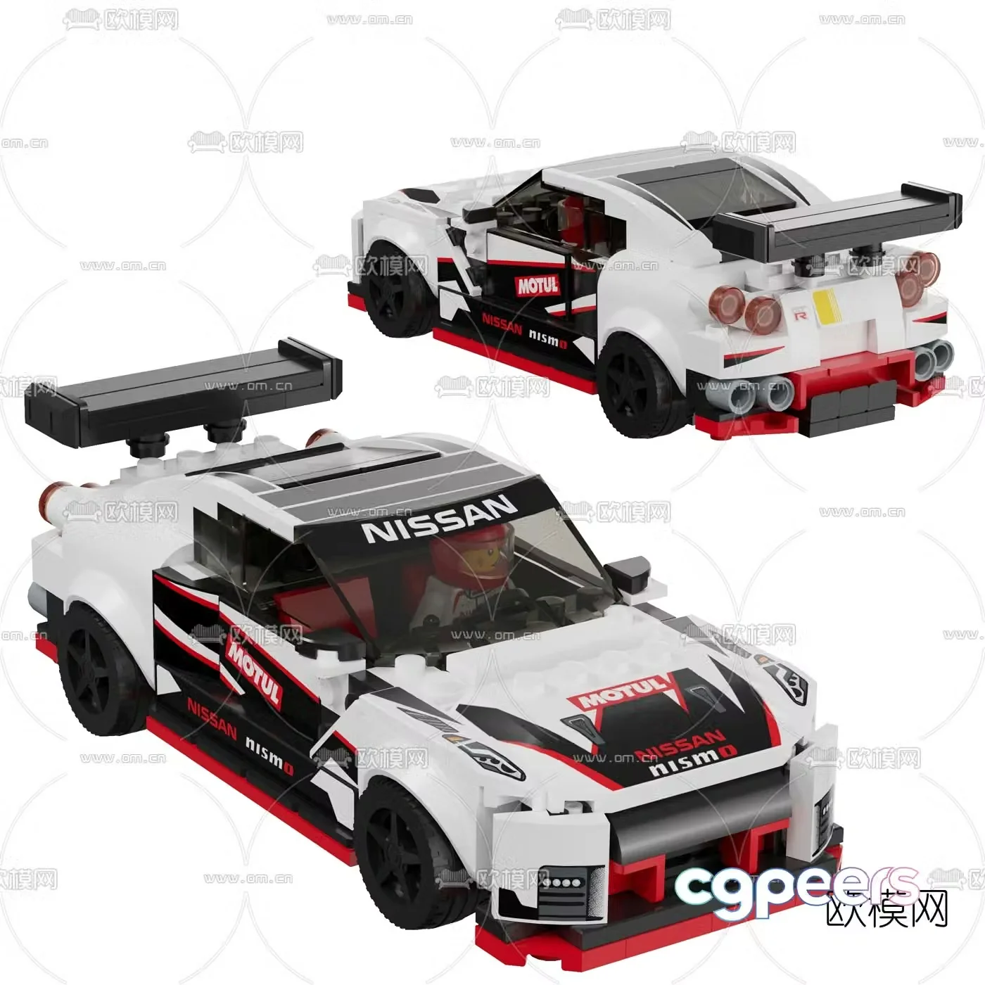 Modern racing toy 3d model