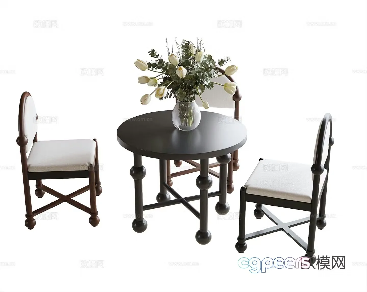 Coffee table and chair leisure table and chair 3d model