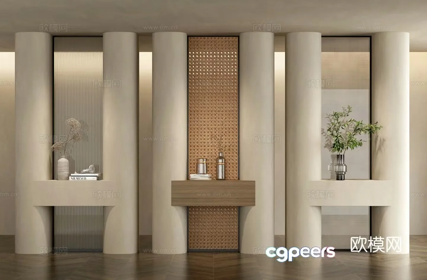 3D model of ancient screen partition