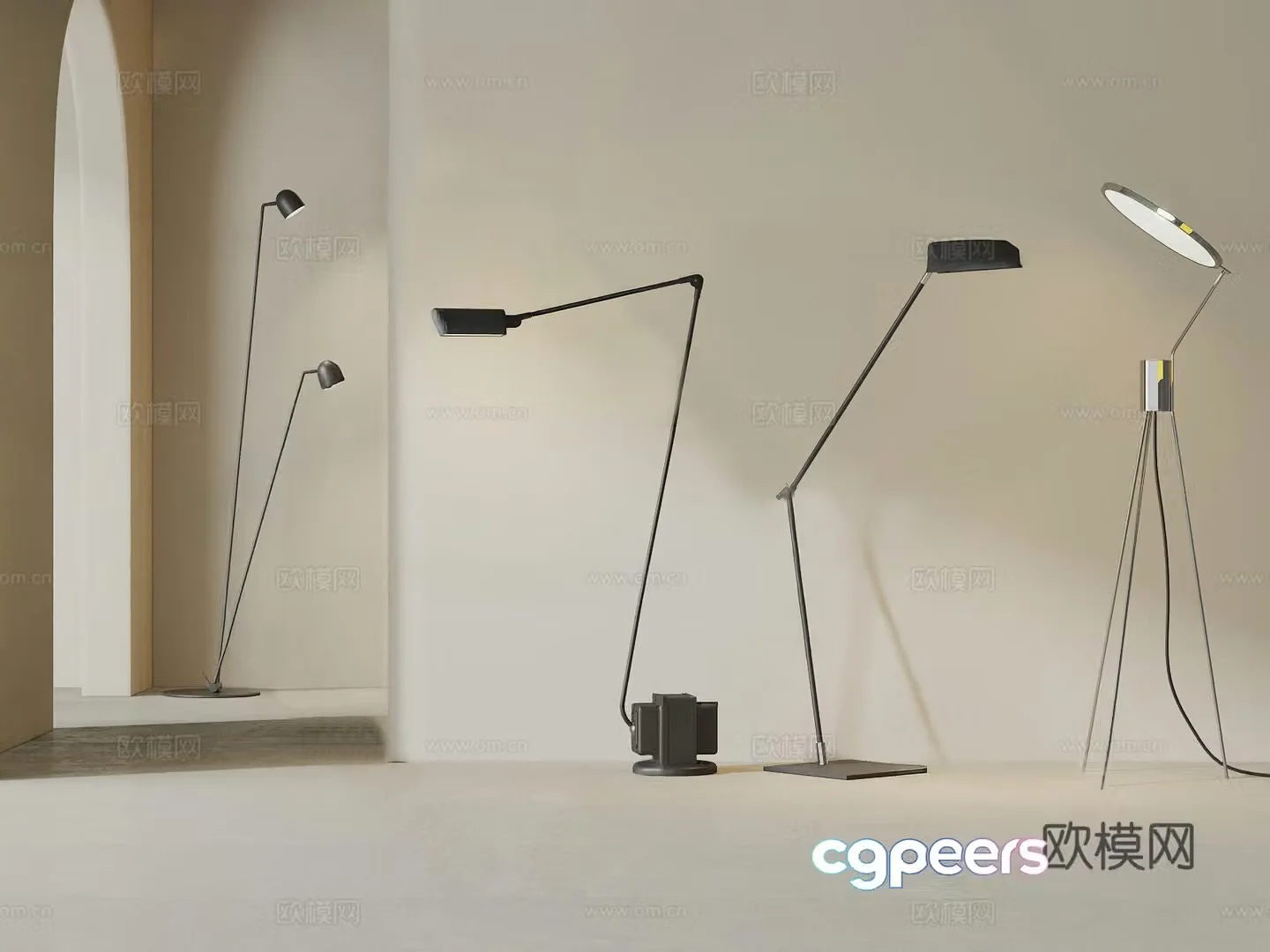 Italian floor lamp 3d model