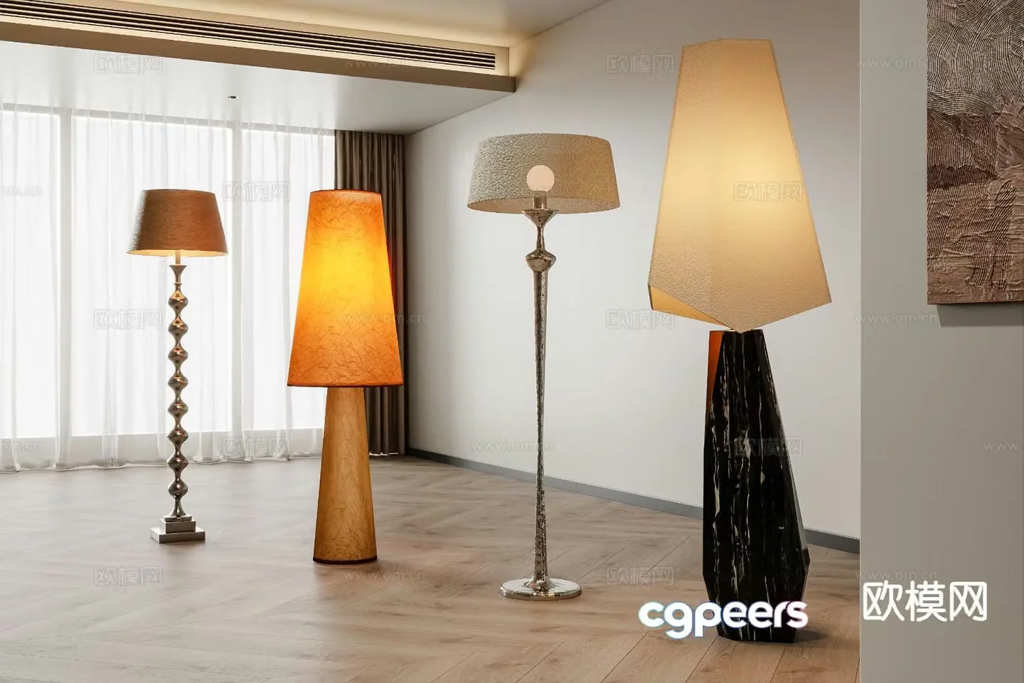 Modern floor lamp artistic lamp 3d model