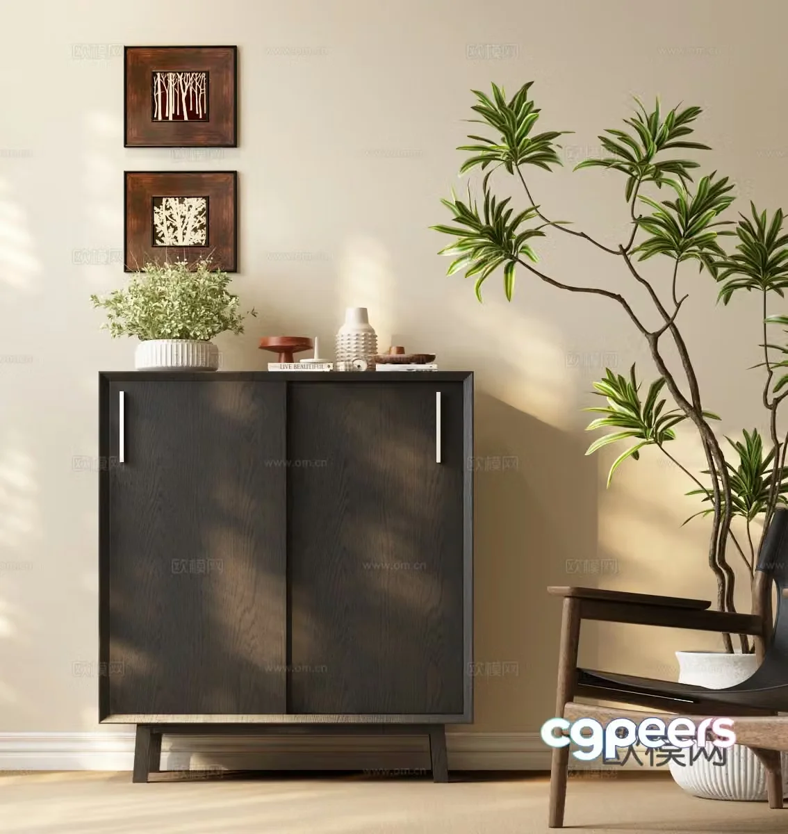 Modern side cabinet Modern decorative cabinet Modern chest of cabinet Modern Italian decorative cabinet Modern Italian side cabinet 3D model