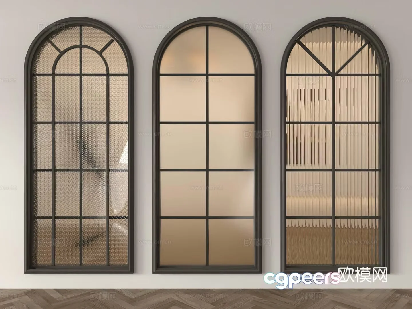 French glass partition French glass window medieval glass partition medieval glass window glass partition 3d model