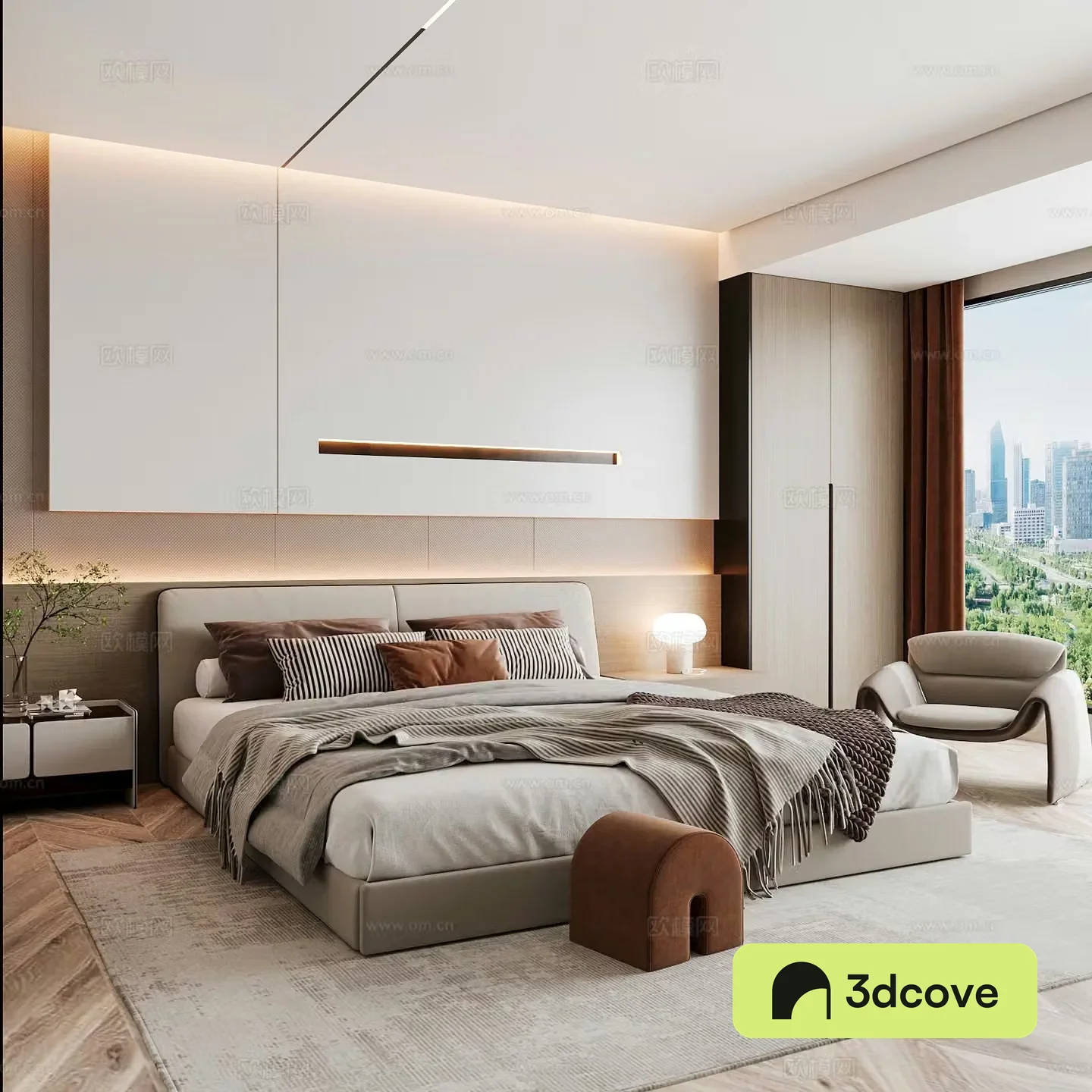 Modern home bedroom Modern bedroom Italian bedroom Simple bedroom Italian bed