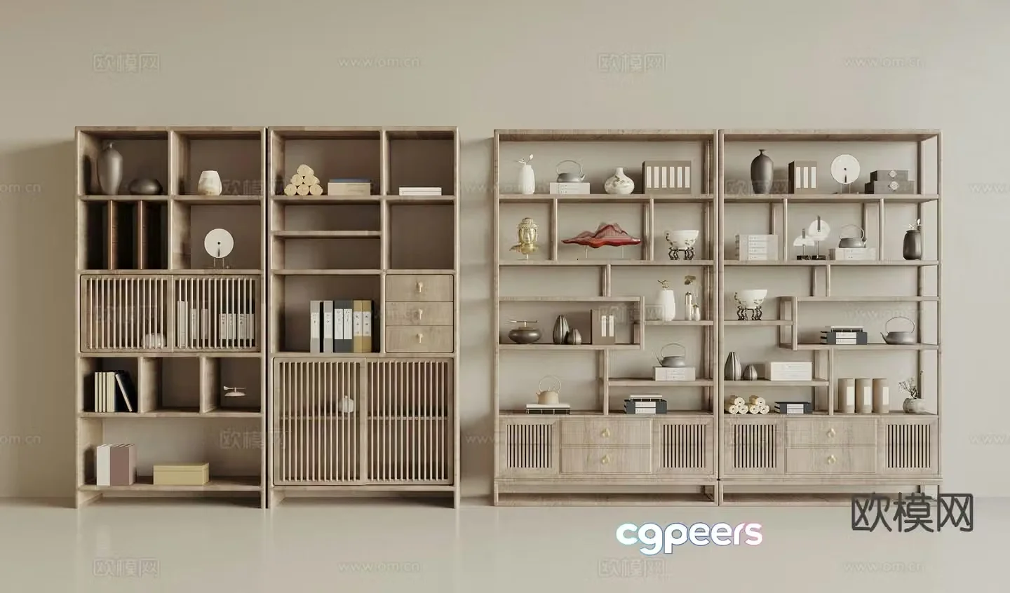 New Chinese style Bogu rack 3D model
