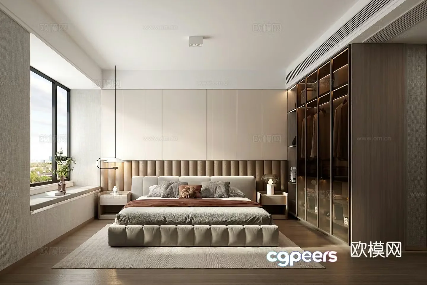 Italian style bedroom master bedroom 3d model