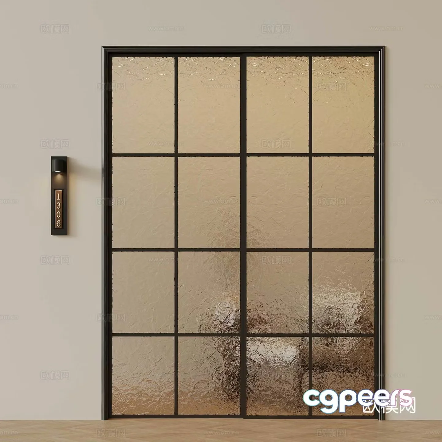 Modern sliding doors Glass sliding doors Door signs Leisure chair 3d model