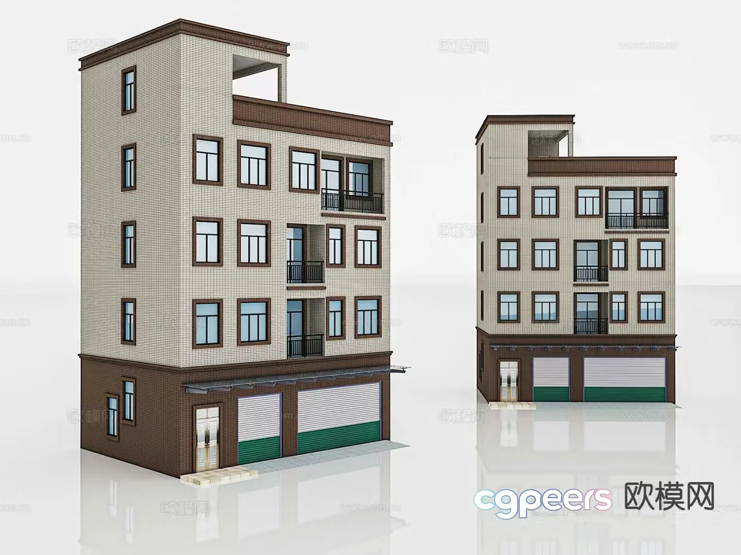 Modern houses high-rise buildings residential buildings rural buildings 3D model