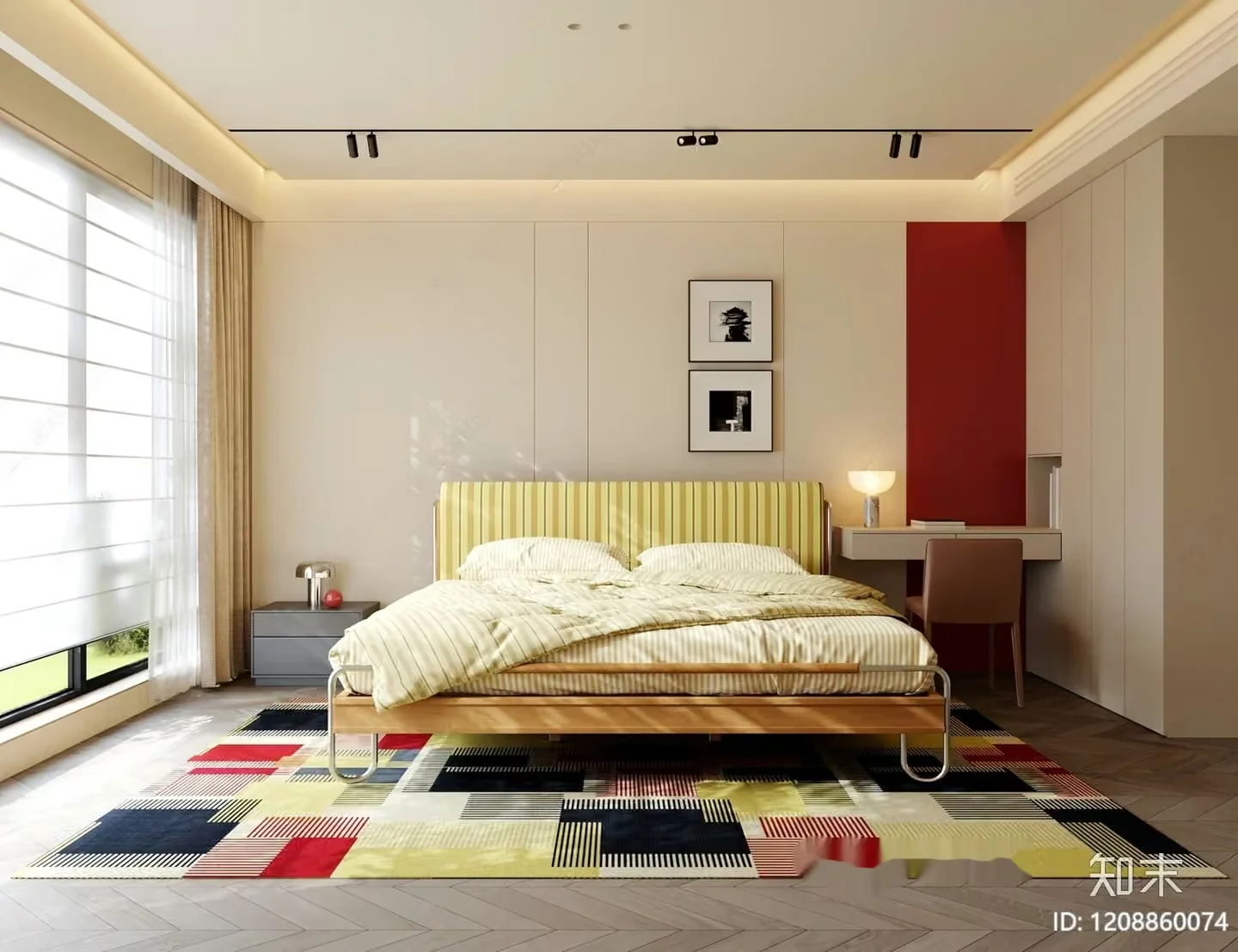 Cozy Modern Bedroom 3D Model – 16416 – VRAY Render