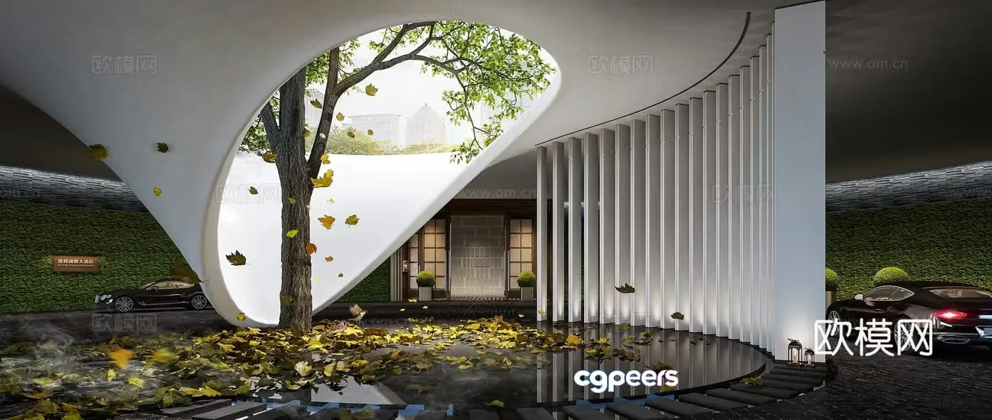 CCD hotel atrium 3d model