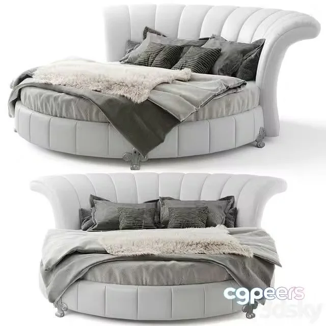 3ds Max Free – Round Bed VGKCVENETIAN