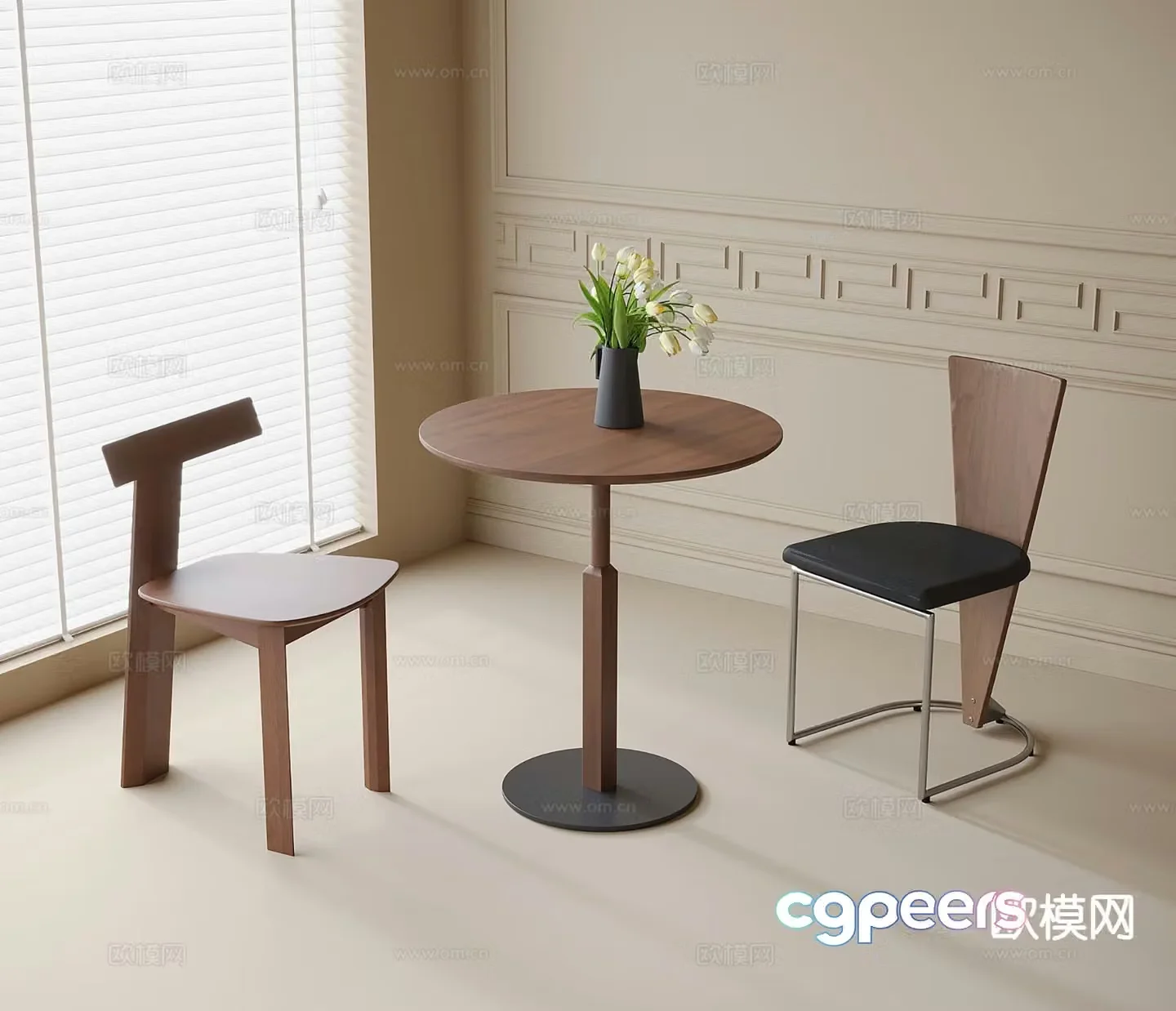 Modern coffee tables and chairs negotiation tables and chairs leisure tables and chairs 3D model