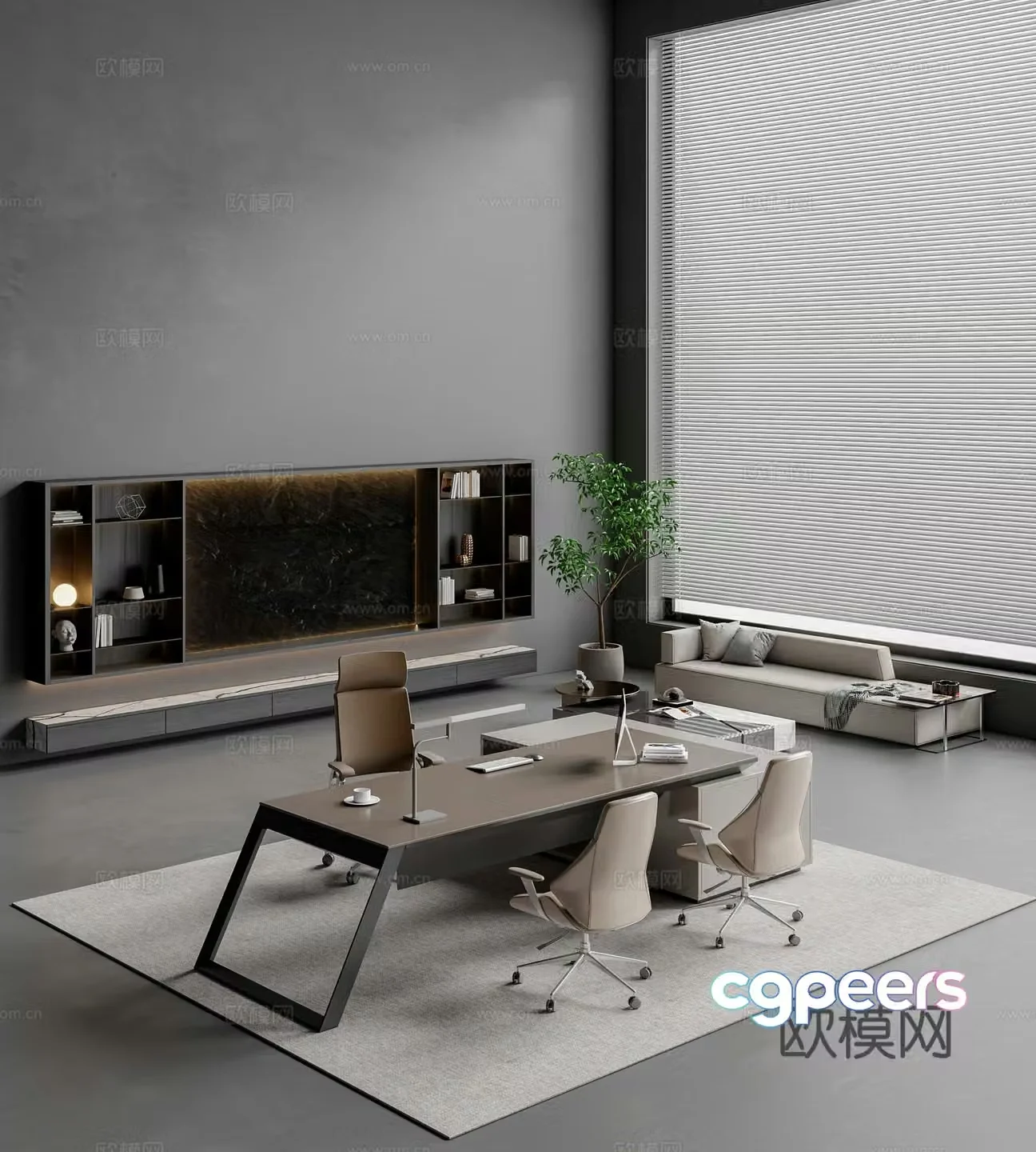 Modern office desk chair 3d model
