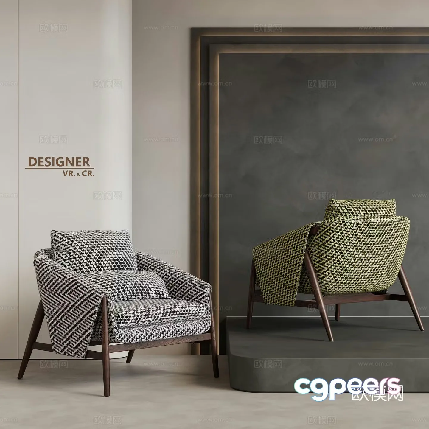 Modern sofa chair leisure chair 3d model