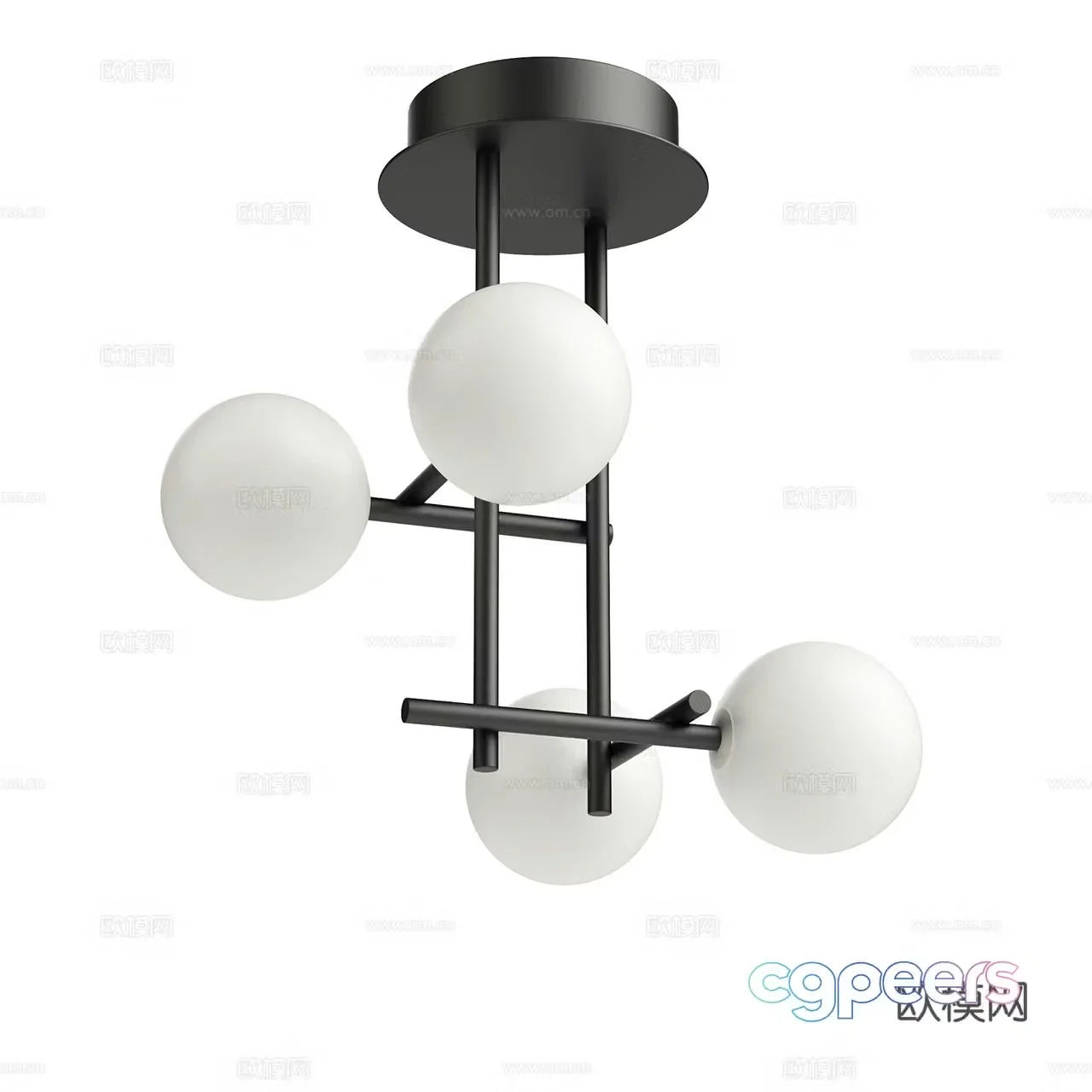 Mantra modern chandelier minimalist chandelier multi-head chandelier glass chandelier 3d model