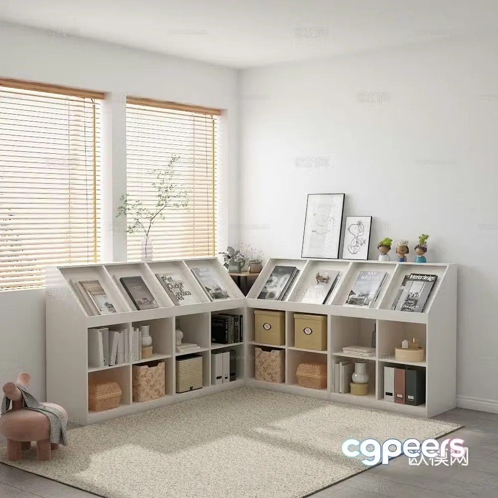 Bookcase Children’s bookcase Shelf 3D model