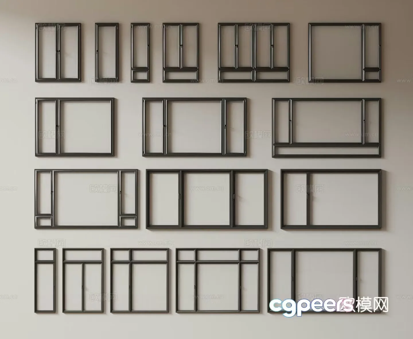 Modern window combination window glass window floor-to-ceiling window balcony window bay window bedroom window sliding window 3D model