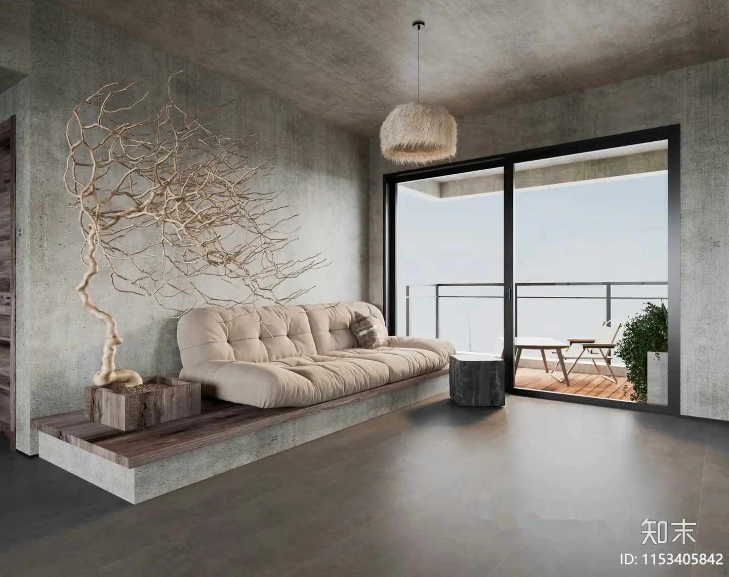Modern Minimalist Room 3D Model – 11195 – VRAY Render