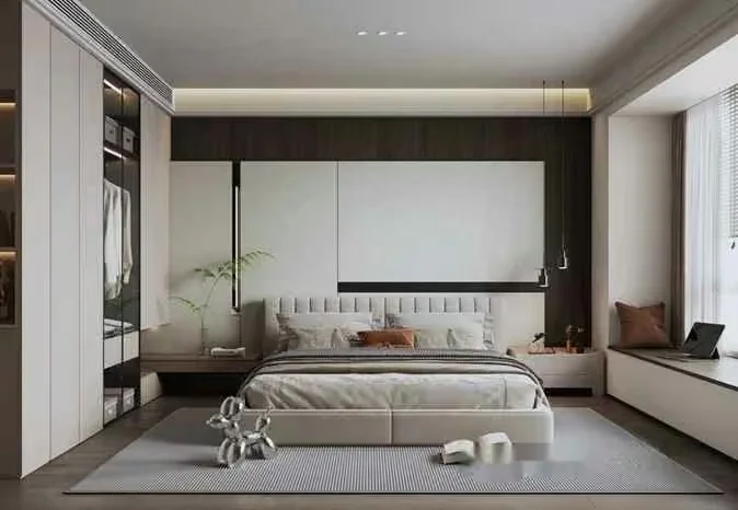 Modern Minimalist Bedroom 3D Model – 19517 – VRAY Render